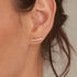 Silver Glam Crawler Stud Earrings